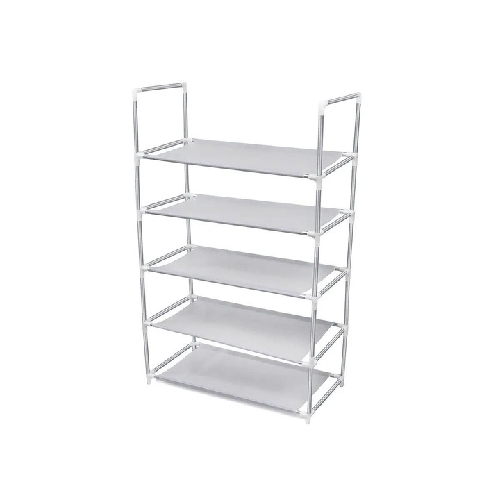 Modern Minimalista Cipőtartó Állvány - 5 Szintes Fém Tároló