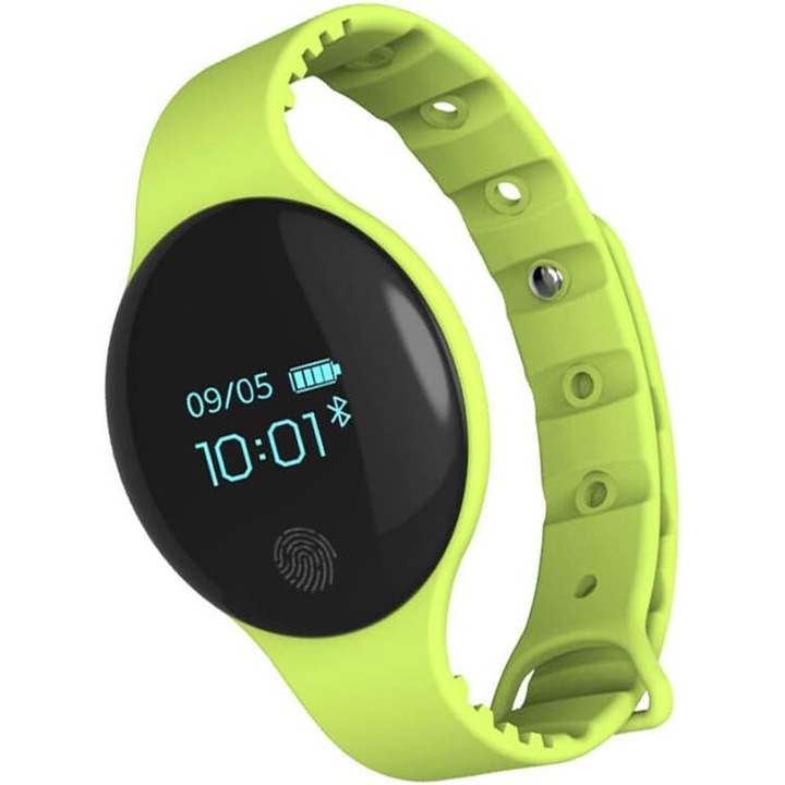 Смарт гривна H8, Bluetooth 4.0, наблюдение на съня, зелена, 38x10 мм