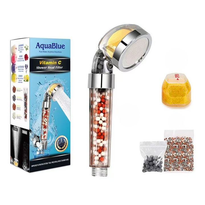 Dus cu filtru ionic, 3 moduri de pulverizare, crom, pentru apa dura