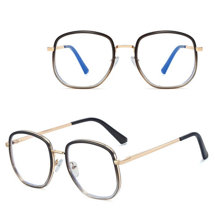 Ochelari de vedere dama, Stylion, ovali, cu filtru Blue Light, 13.7x5.2cm, set cu etui si servetel