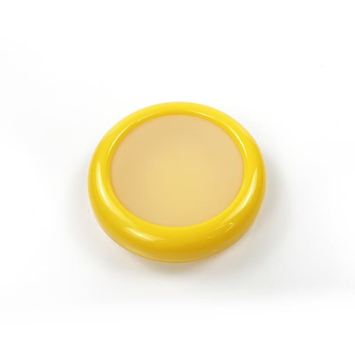 Cutie alimentara pentru fructe, transparenta, 10x10cm, galbena