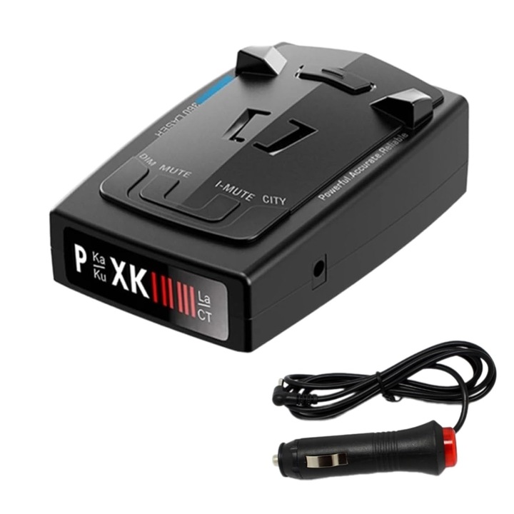 Detector de Radar RAD2000, SINBINTA, 16 benzi, Detectie laser 360 grade, 4 mod, Ecran LED, Cu covoras anti alunecare, Portabila, Pentru toate tipurile de radare si pistoale radar noi, ABS, 150x110x45mm, Negru