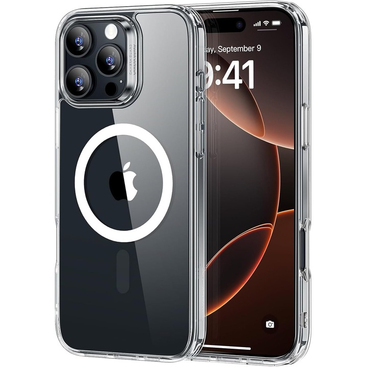 Telefontok, Sanyu Media, iPhone 16Pro-hoz, katonai szabványos védelem, karcálló, átlátszó