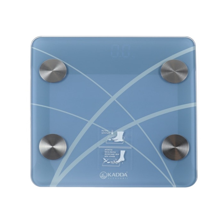 Cantar electronic pentru baie / corporal, inteligent, Kadda IF1060D, sticla securizata, LED, 180 kg