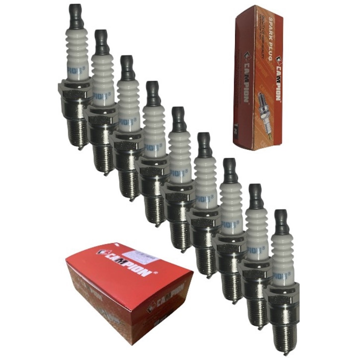 Set Bujie 10 bucati Campion F7TC, pentru motoare 4 timpi, M14x1.25x19mm, 80.5mm
