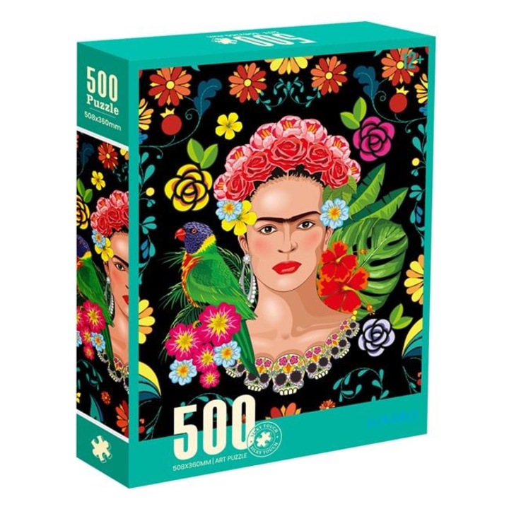 Frida Kahlo puzzle virágokkal (500 darab)