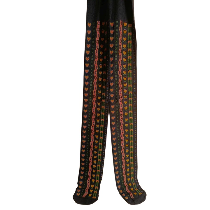 Krebo lány harisnyanadrág, poliamid/elasztán, többszínű, 128-134 CM