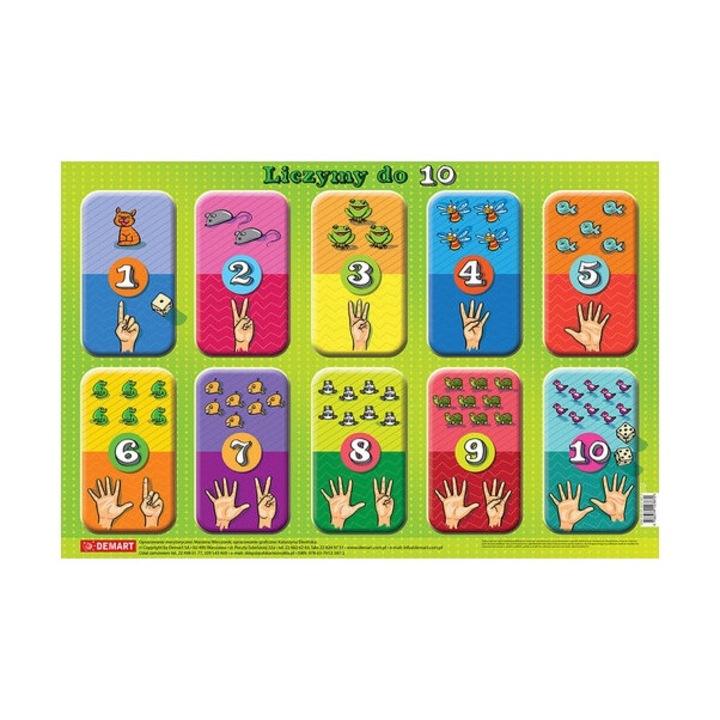 Suport birou educational Demart, numaratoare pana la 10, colorat, compact