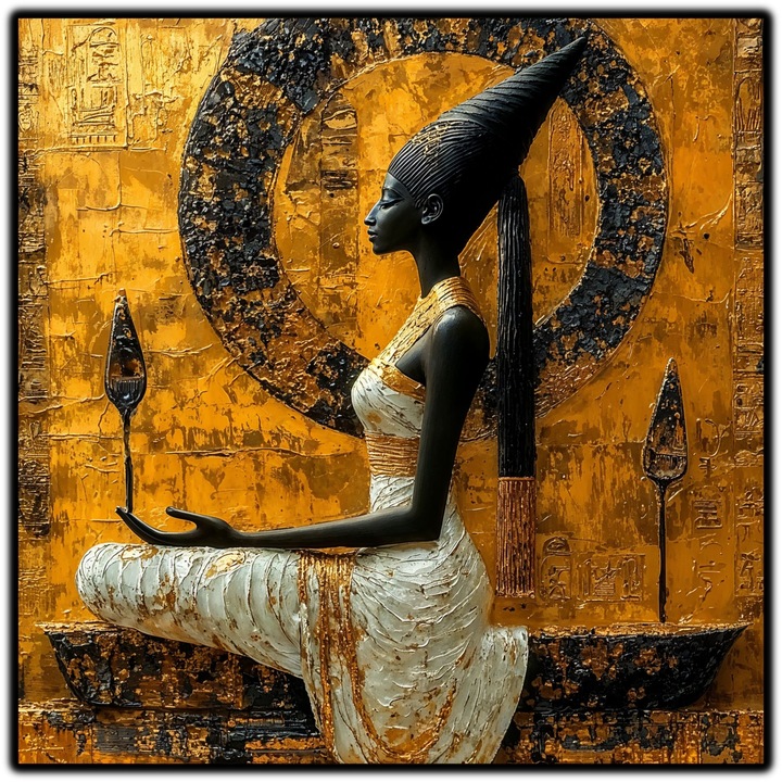 Tablou pe Sticla Securizata - 60x60 cm - pt Living sau Dormitor - Whisper of the Nile - 24 - by Art-Zen