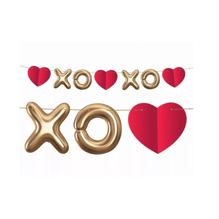 Хартиен гирлянд XOXO 200см