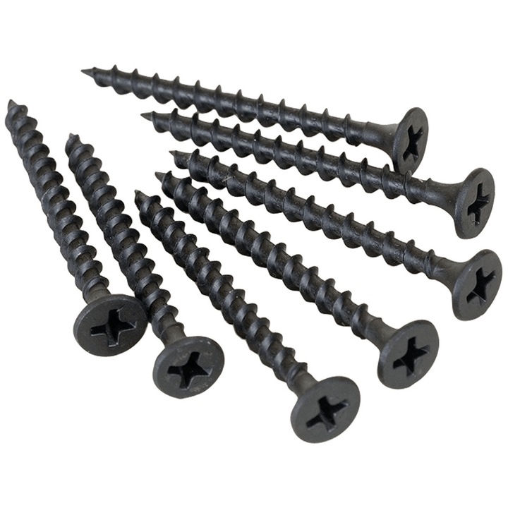 Set 200 buc Negrese/surub gips carton 3.5*55 filet lemn