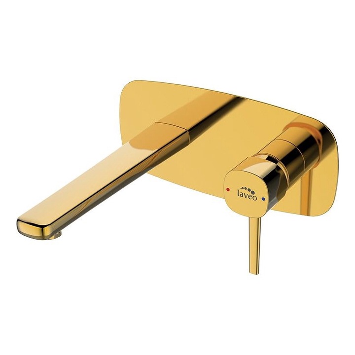 Смесител за умивалник за вграждане Laveo POLLA едноръкохватков златист