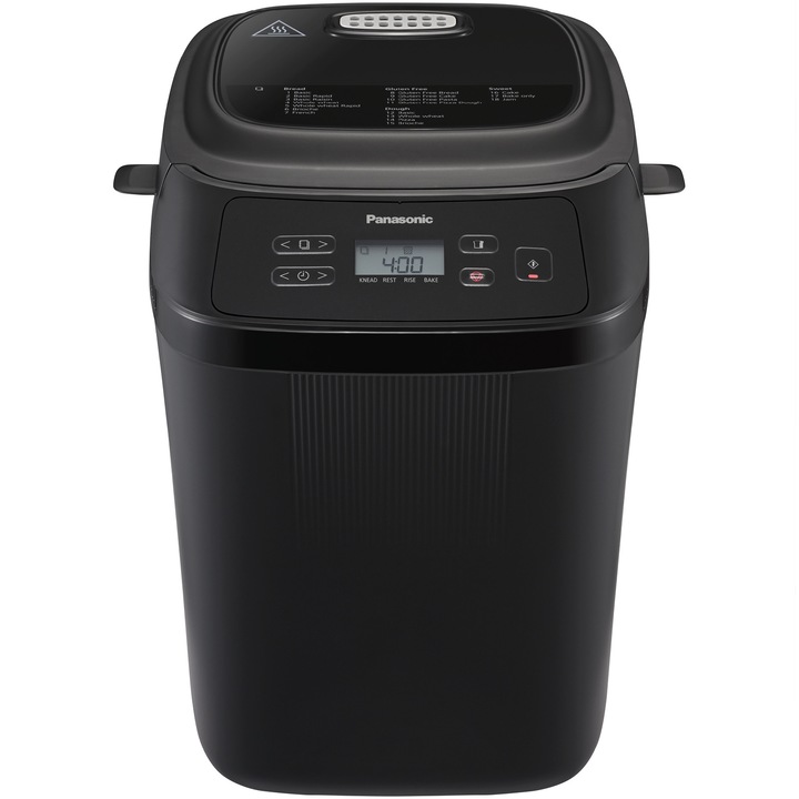 Хлебопекарна Panasonic SD-PN100KXE, LCD дисплей, 18 програми (4 безглутенови програми), Черен