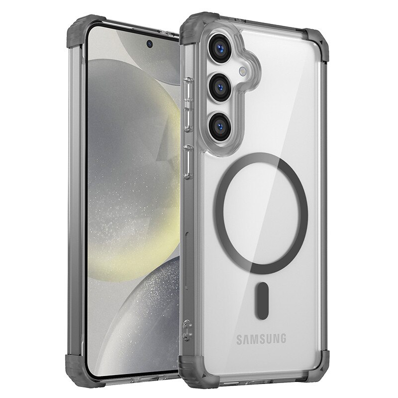 Husa compatibila cu Samsung Galaxy S25+, YSBER, pentru telefon mobil cu protectie pentru camera, Tehnologie MagSafe, rezistenta la socuri, Negru