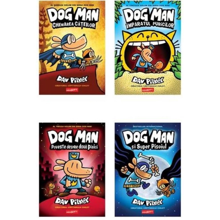 Pachet Dog Man volumele 3-6, Dav Pilkey, miniGrafic - eMAG.ro