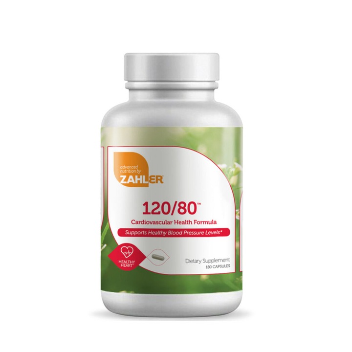 ZAHLER® Healthy Heart: 120/80™, Formula pentru Sanatatea Inimii, 180 cps