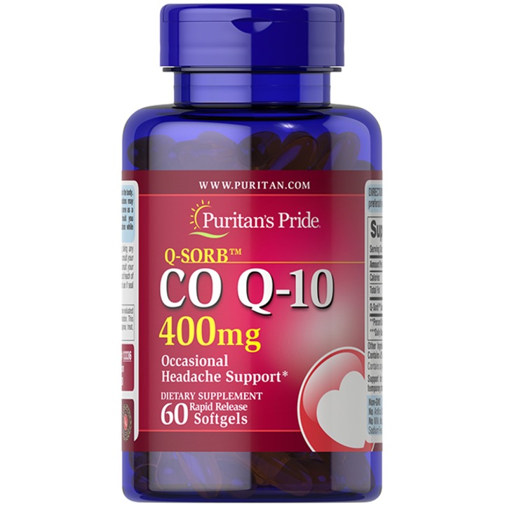 Q-SORB Koenzym Q10 400 mg - Energia és Vitalitás Fokozó Kapszula 60 db, Puritans Pride