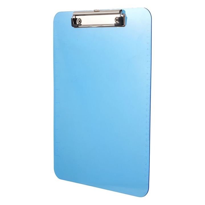 Clipboard din plastic transparent - Albastru, Createur