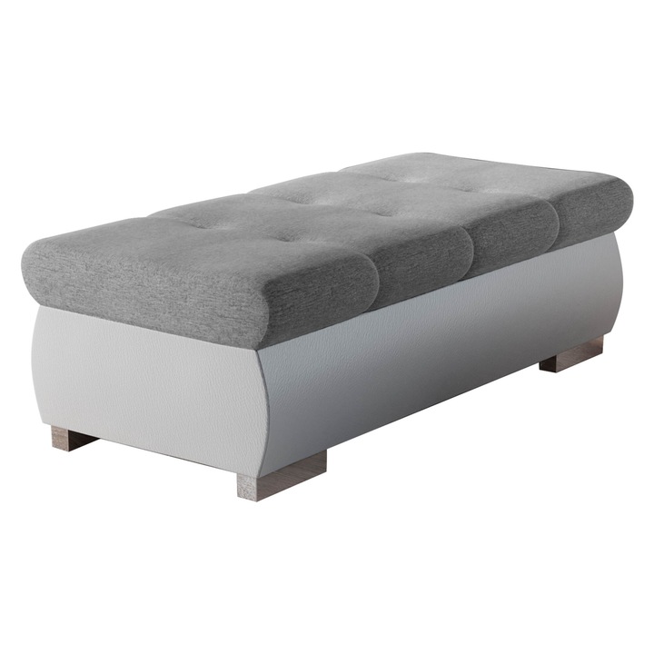 Taburet mare Herkules, MIRJAN24, crem + gri deschis, 120x60x39 cm