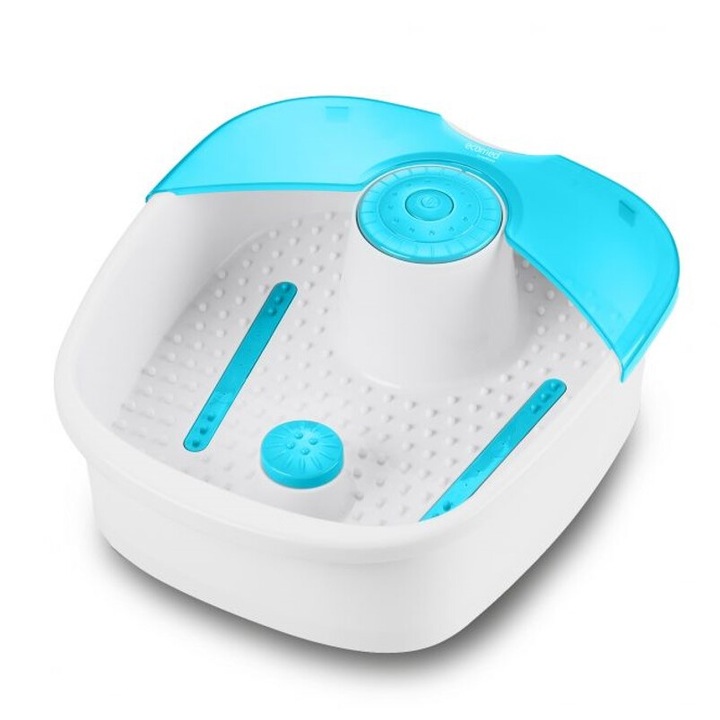 Lábmasszázs kád Ecomed FS-70E Foot Spa, Teljesítmény 60W, Csúszásgátló gumitalpak, Akár 12,3 méteres magasságig, Kék