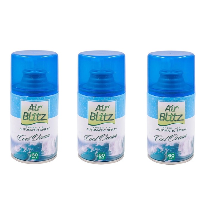 Комплект за пълнене на ароматизатор за стая, AIR BLLITZ 3x205ml, COOL OCEAN