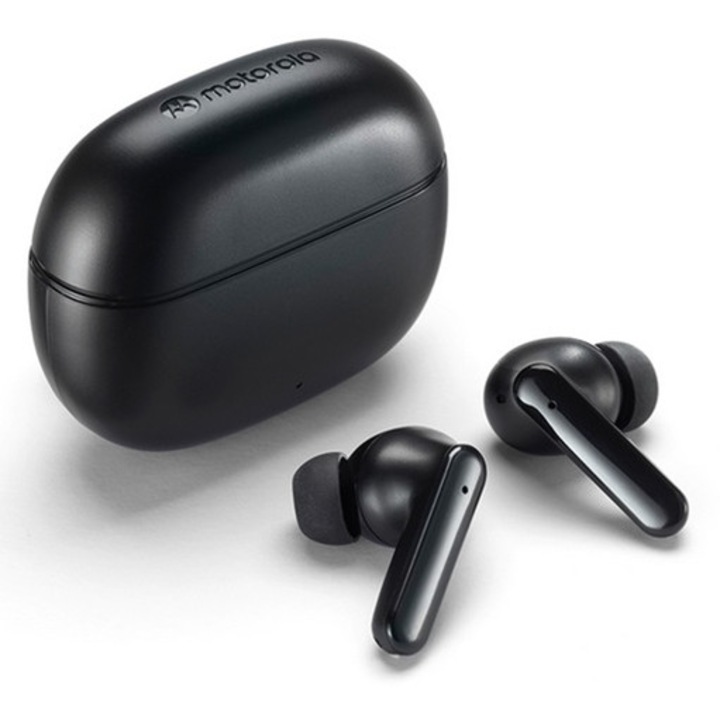 Motorola buds 125 bluetooth fülhallgató sztereo, v5.2, tws, mikrofon, zajszűrő, ipx5 + töltőtok, fekete