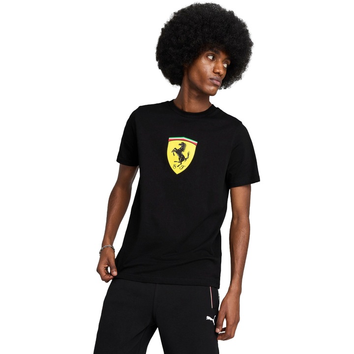 Puma Ferrari Race szines Big Shield polo, Fekete, M