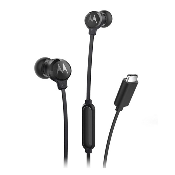 Căști intraauriculare Motorola 3c-s stereo, Type-C, microfon, buton de preluare a apelurilor, negru