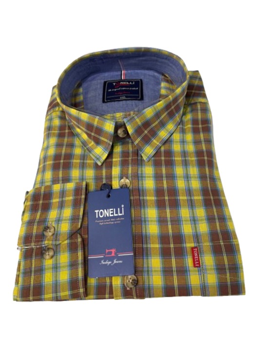 Camasa Cu Carouri Pentru Barbati, Maneca Lunga, Verde Deschis, Regular Fit, 4XL