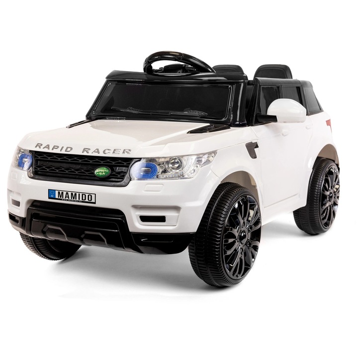 Mamido Masina electrica Land Rapid Racer alb