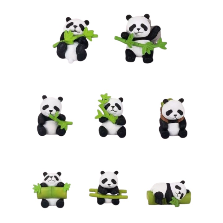 Set patch-uri magnetice pentru frigider Panda, diverse stiluri, PVC