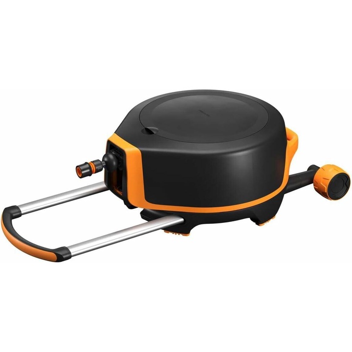 Furtun gradinarit, Fiskars, automat, XL, cu roti