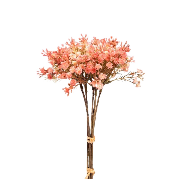 Buchet flori artificiale CLADEL corai 30 cm