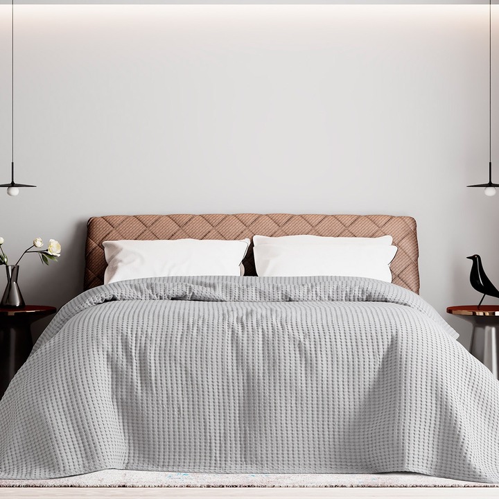 Patura de vara, Beauty Home Art 1990, argintiu, bumbac, 170x240cm