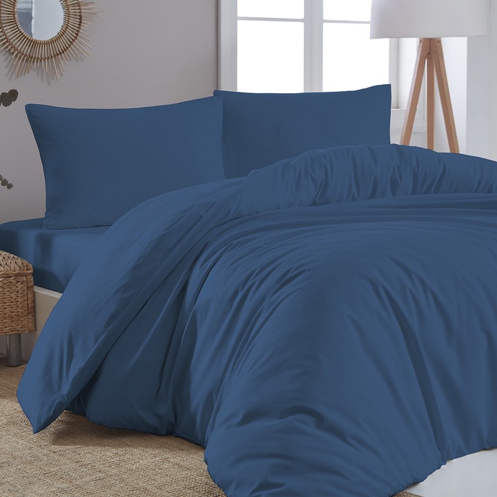 Pilota Beauty Home King Size, Bumbac, 220x240cm, Albastru