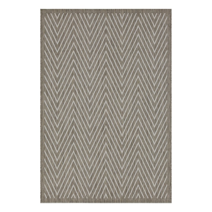 Covor Beauty Home, 133x190cm, sisal, maro/gri