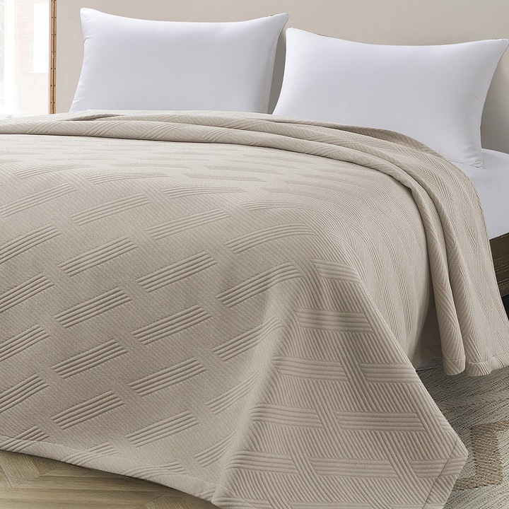 Cuvertura King Size Beauty Home, 260x270cm, multicolor, material mixt (bumbac si poliester)