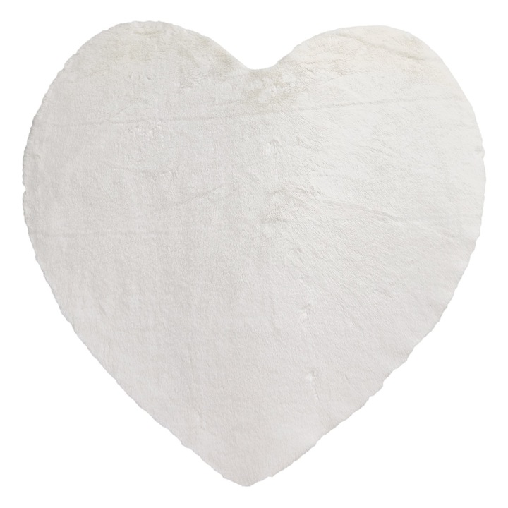 Covor Beauty Home, bumbac, poliester, blana ecologica, 100 x 100, alb