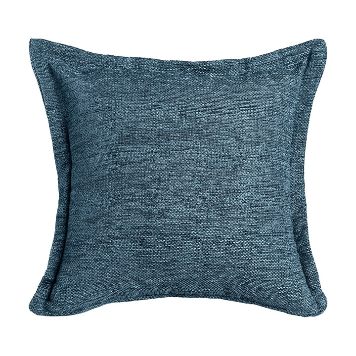 Fata de perna, Beauty Home, 45x45+3 cm, chenille, albastru