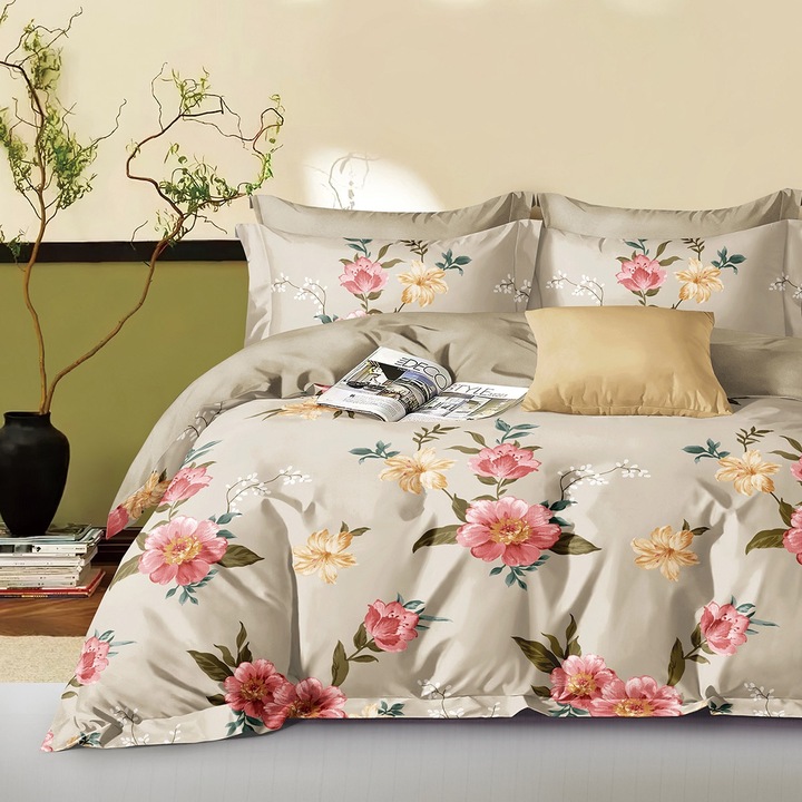 Beauty Home Set cuvertura de pilota king size Art 12620 Alessandro 230x250 Bej,Roz