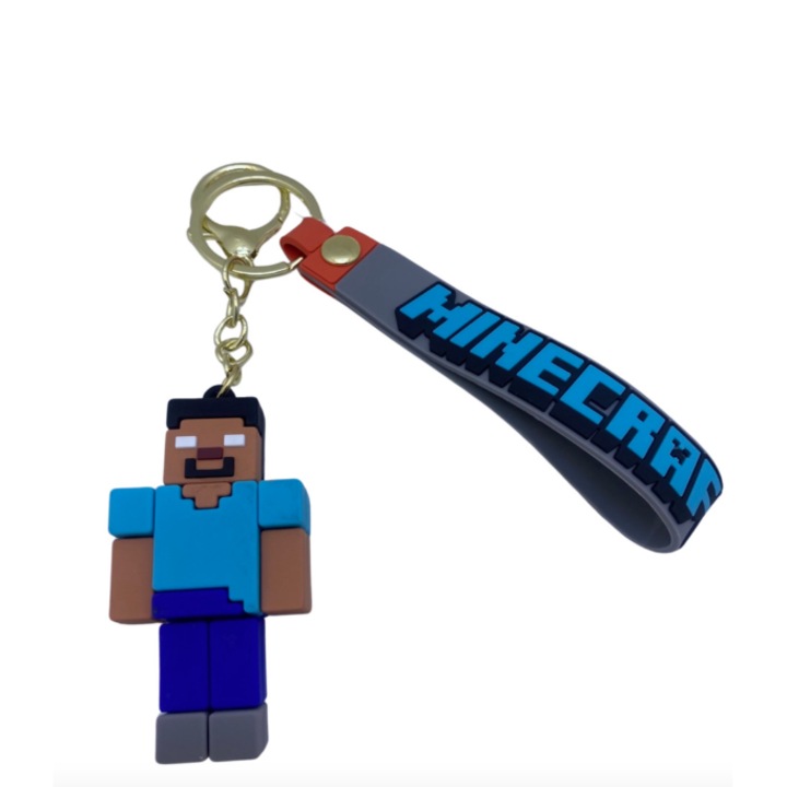VICTINY® раница с ключодържател, чанта, калъф за молив, Steve Model, Minecraft, за възрастни и деца, син