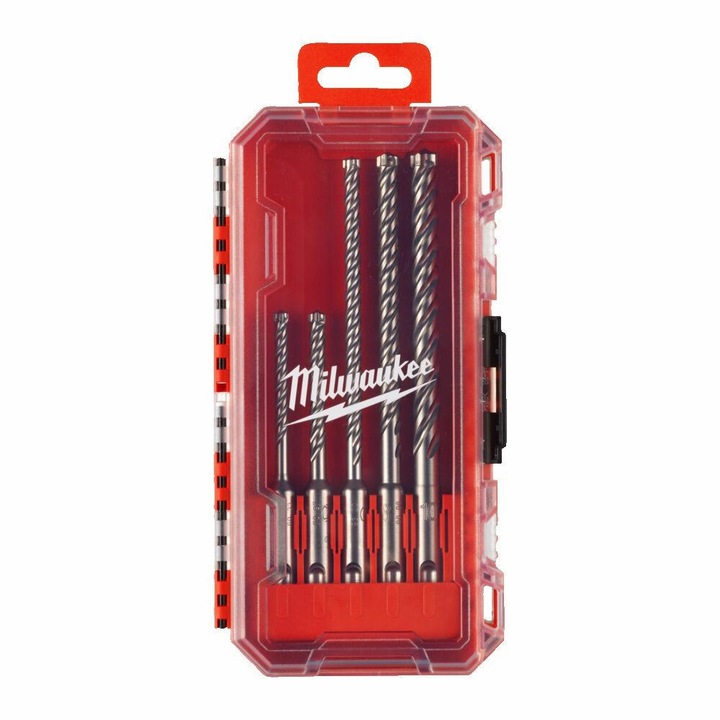 Set burghie SDS Plus MX4, Milwaukee, 5 bucati