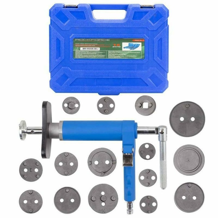 Комплект инструменти ROCKFORCE 16 части, пневматични инструменти, многоцветни