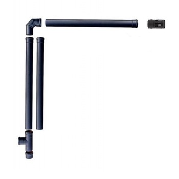 Kit cos de fum , otel negru pentru centrale pe peleti DN 120 Kit cos de fum , otel negru pentru centrale pe peleti DN 120