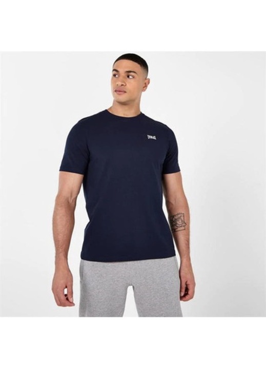 Everlast logós férfi póló, sötétkék, rövid ujjú, pamut, 2XL INTL