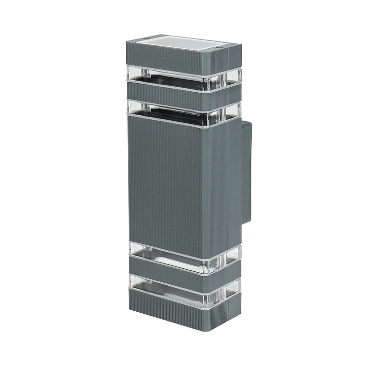 Aplica LED exterior 1115, IP54 cu senzor de lumina, GRI INCHIS