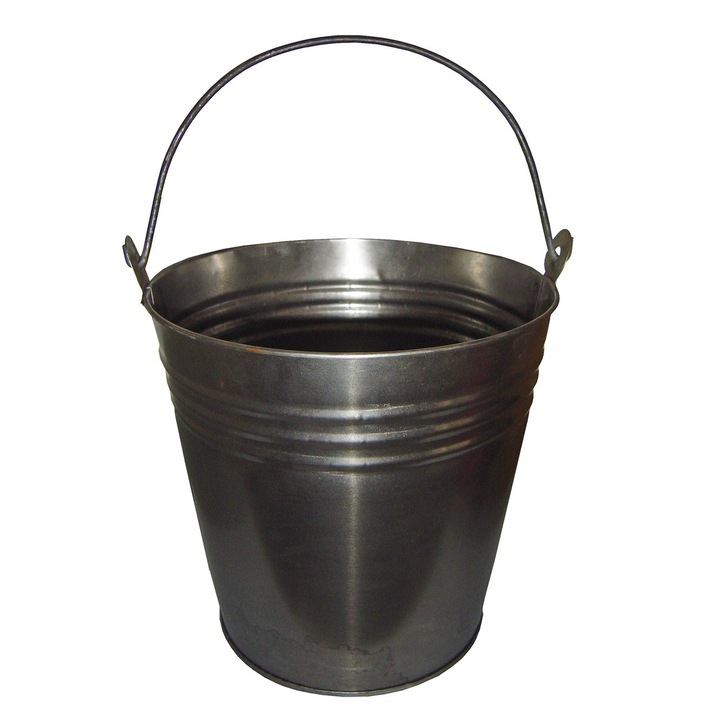 Galeata rotunda, otel galvanizat, Ø 28 cm, 10 litri