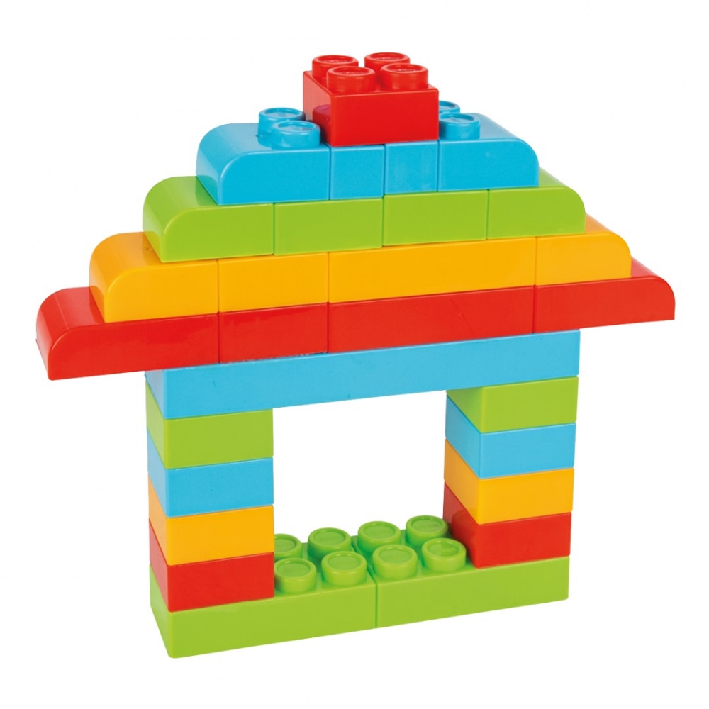 Set 49 cuburi de construit Pilsan Midi Blocks in galetusa de depozitare ...