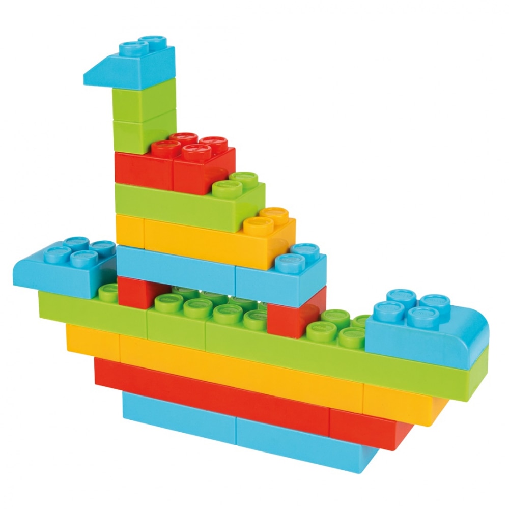 Set 49 cuburi de construit Pilsan Midi Blocks in galetusa de depozitare ...
