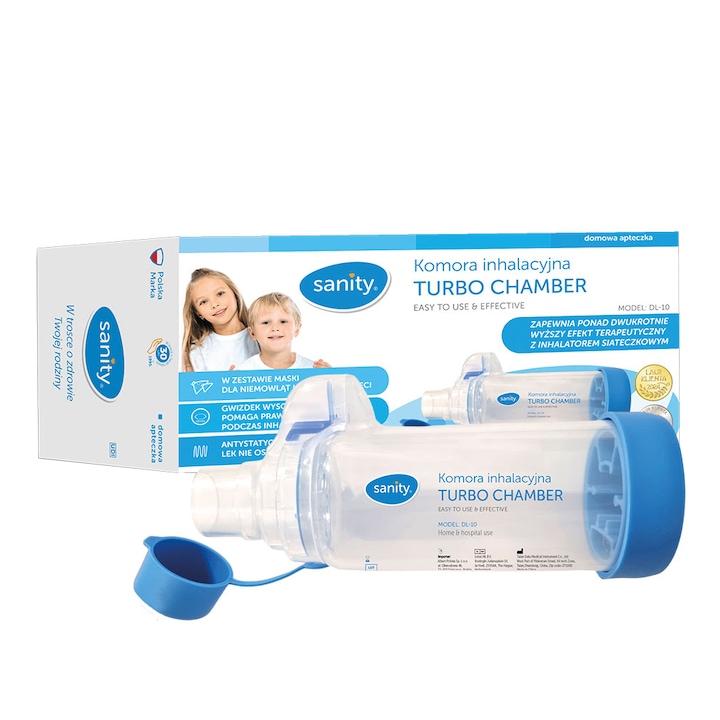 Камера за инхалация Sanity Turbo Chamber, Маска бебета, Маска деца, Без латекс и BPA